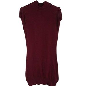 J J Basics Burgundy Sweater Dress